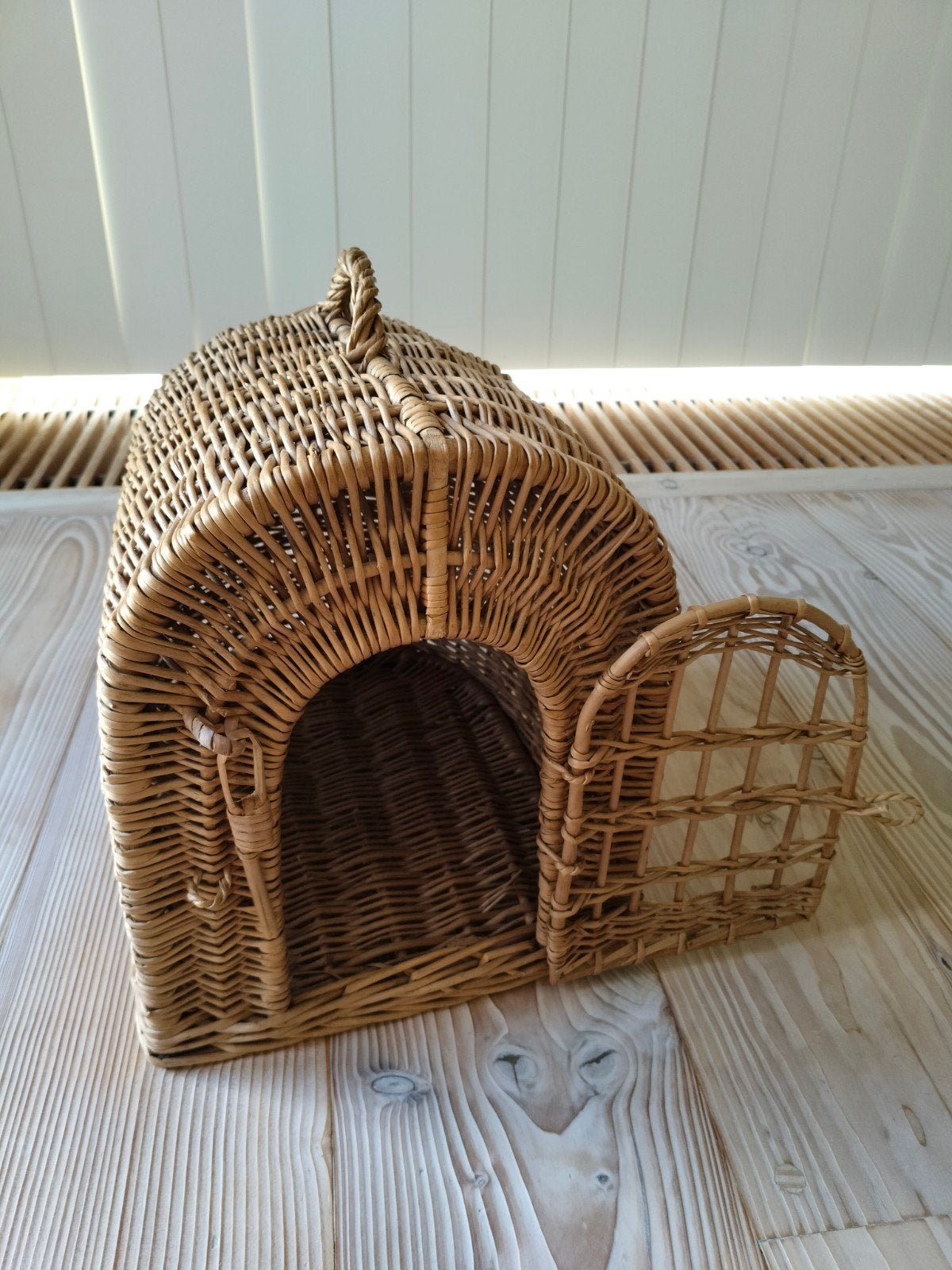 Rotan katten draag/mandje, Dieren en Toebehoren, Kattenmanden, Ophalen, Zo goed als nieuw, Riet