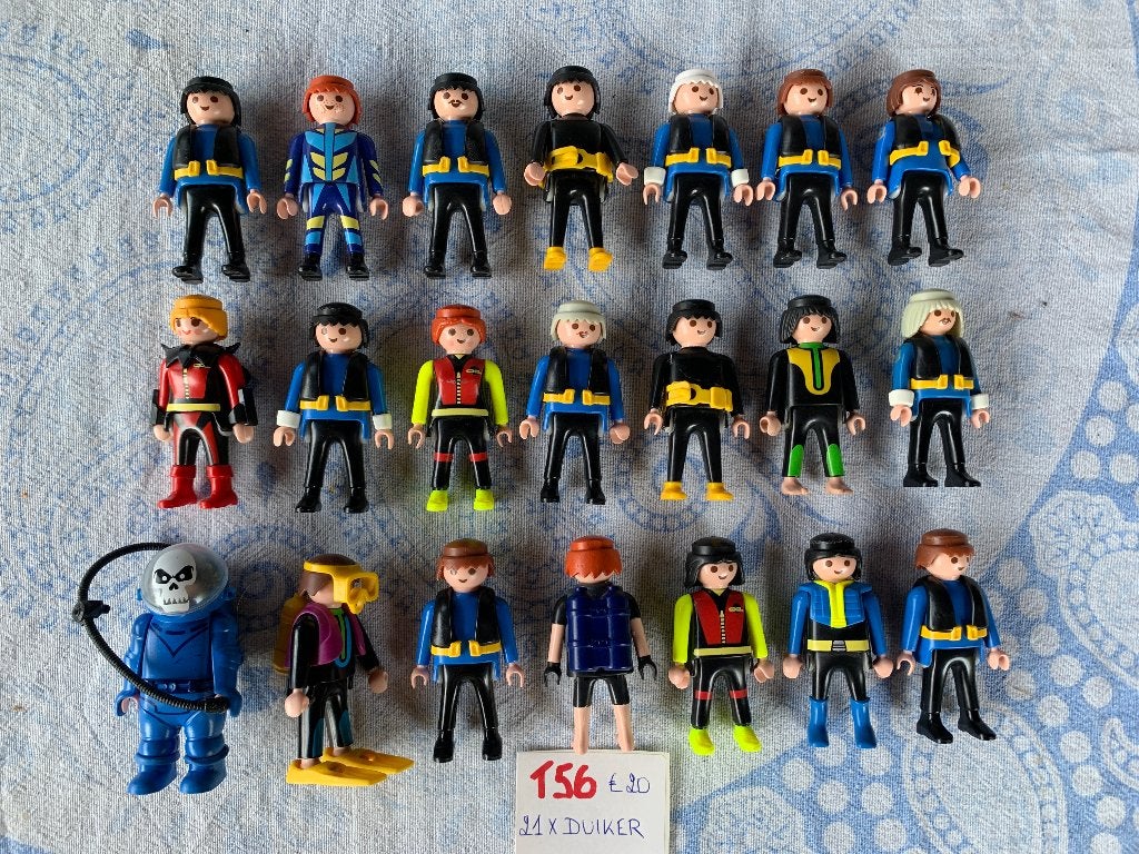 PLAYMOBIL: T56: LOT 21 X DUIKER, Kinderen en Baby's, Speelgoed | Playmobil, Zo goed als nieuw, Losse onderdelen, Figuren, Sports & action