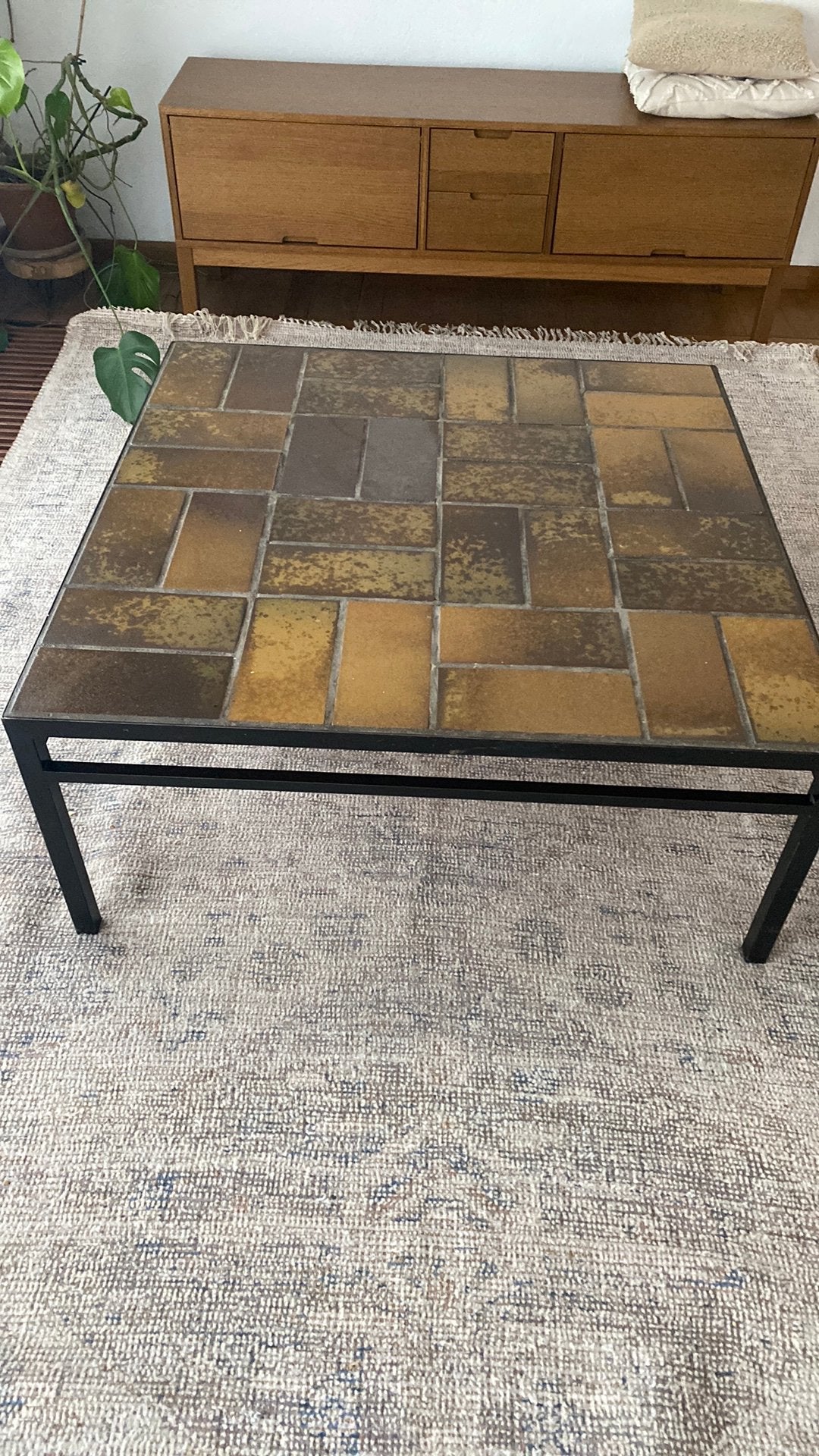 Salontafel, Ophalen, Gebruikt, Vierkant, Metaal