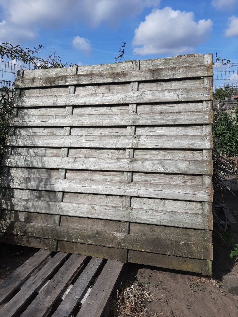 7 x houten tuin schutting, Ophalen