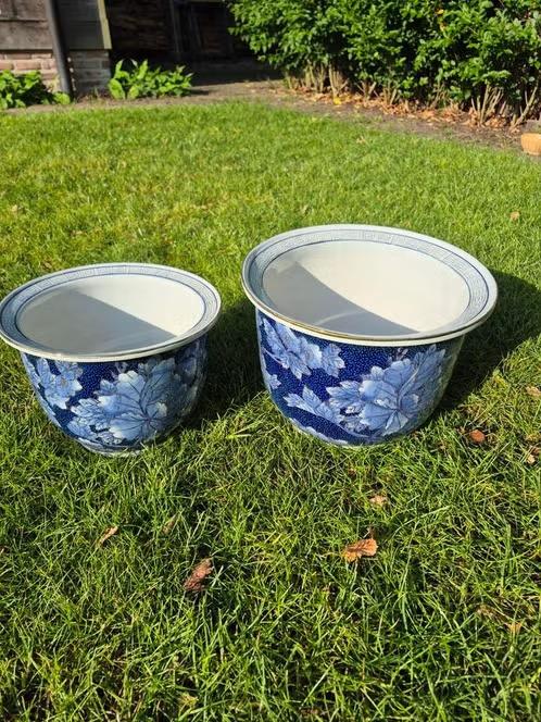 2 mooie Chinese bloempotten, Ophalen