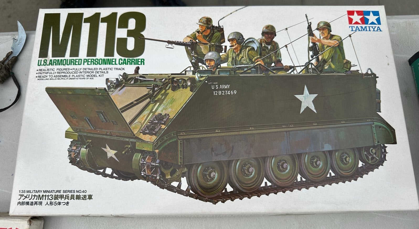 Tamiya 1/35 — M113 U.S. Armoured Carrier, Ophalen of Verzenden, Zo goed als nieuw, Tamiya
