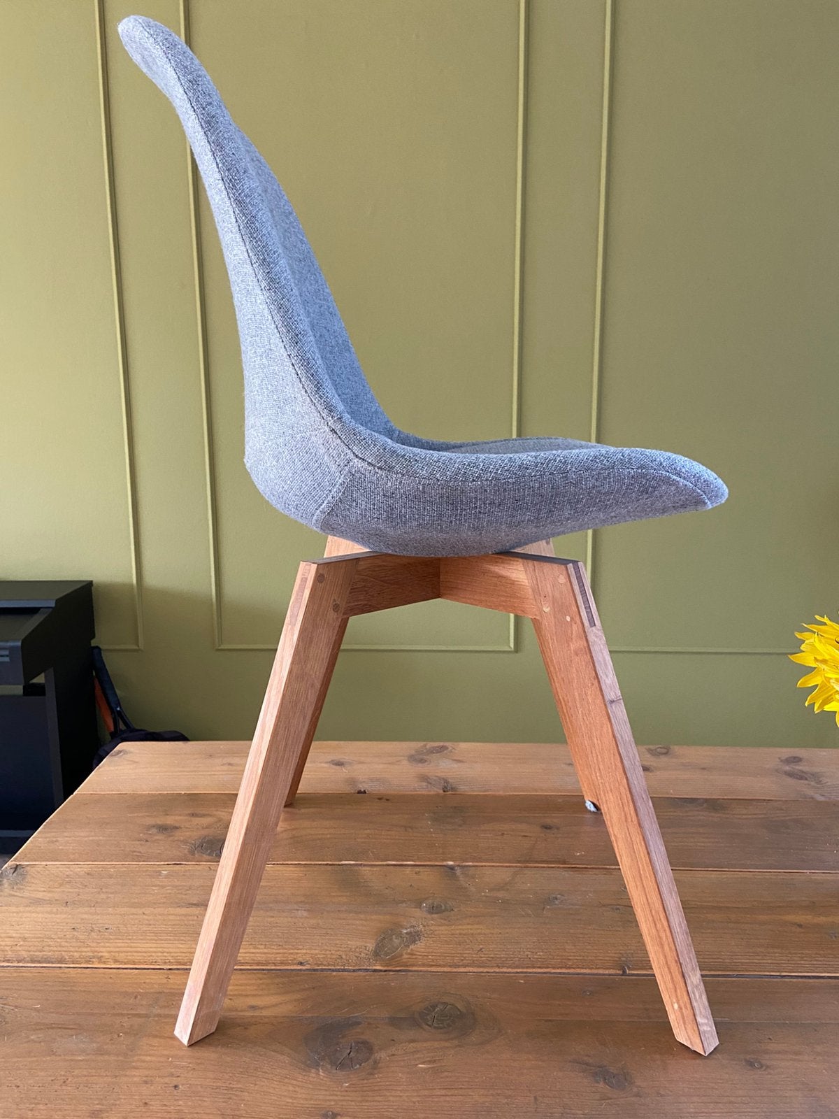 6 eetkamerstoelen, Huis en Inrichting, Ophalen, Zo goed als nieuw, Grijs, Hout