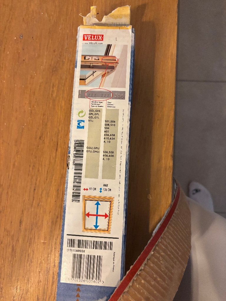 Velux buitenzonwering MHL 5060, Ophalen, 80 tot 120 cm, 120 tot 160 cm, Nieuw