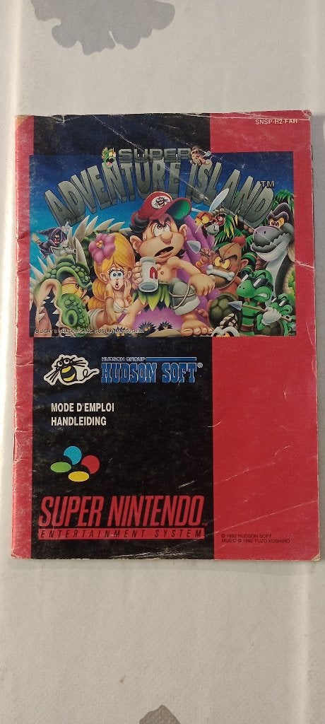 Notice SNES Super Adventure Island FAH  FRA-NL, Consoles de jeu & Jeux vidéo, Enlèvement ou Envoi