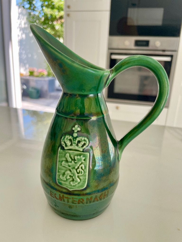 Carafe vintage émaillée verte Villeroy & Boch « Echternach », Antiquités & Art, Antiquités | Céramique & Poterie, Enlèvement ou Envoi