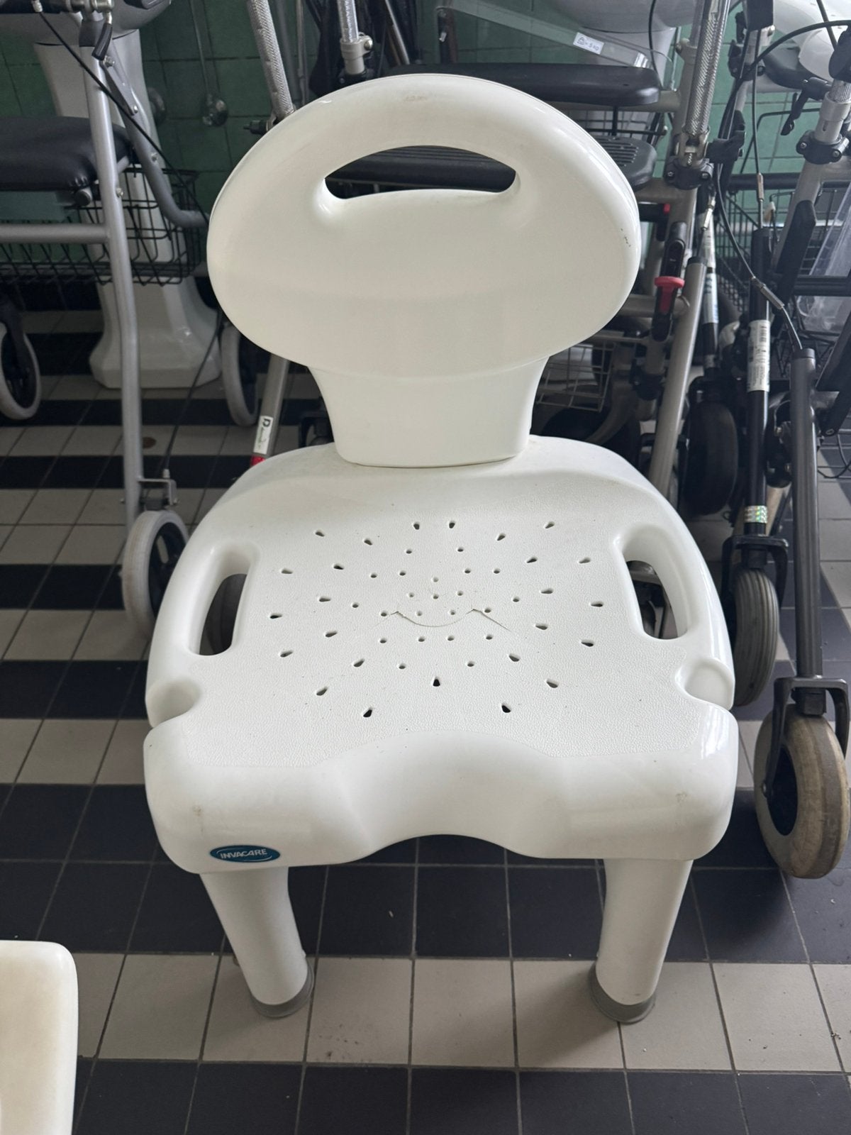 Douchestoel, Ophalen, Gebruikt
