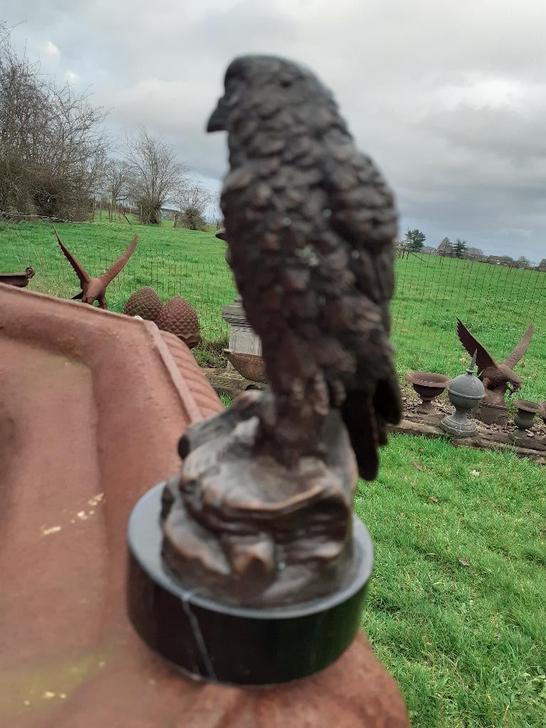 AIGLE EN BRONZE SUR SOCLE MARBRE, Enlèvement ou Envoi, Bronze