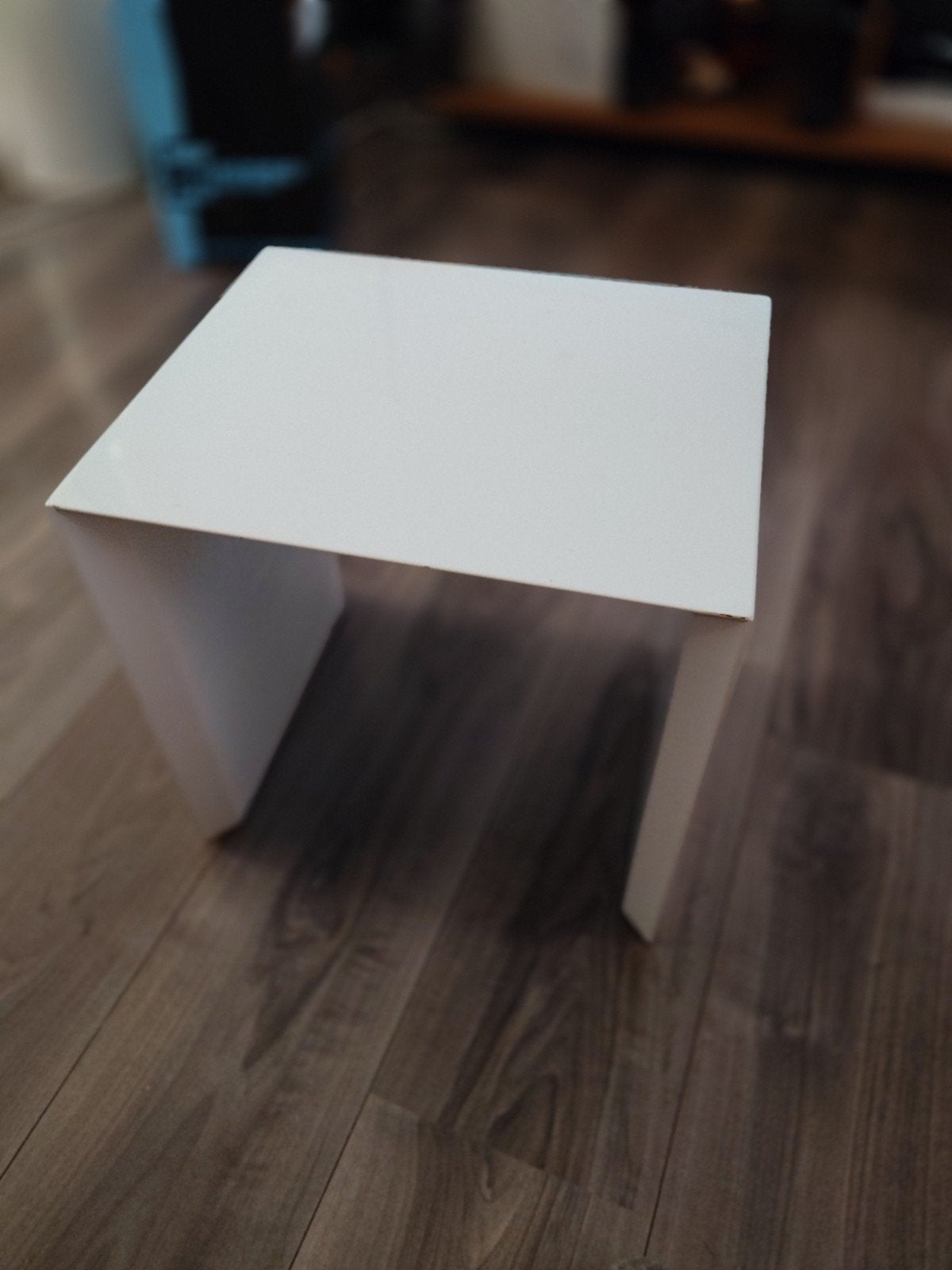 Witte 3 bijzet tafels, Huis en Inrichting, Tafels | Salontafels, Ophalen, Minder dan 50 cm, Gebruikt, Vierkant