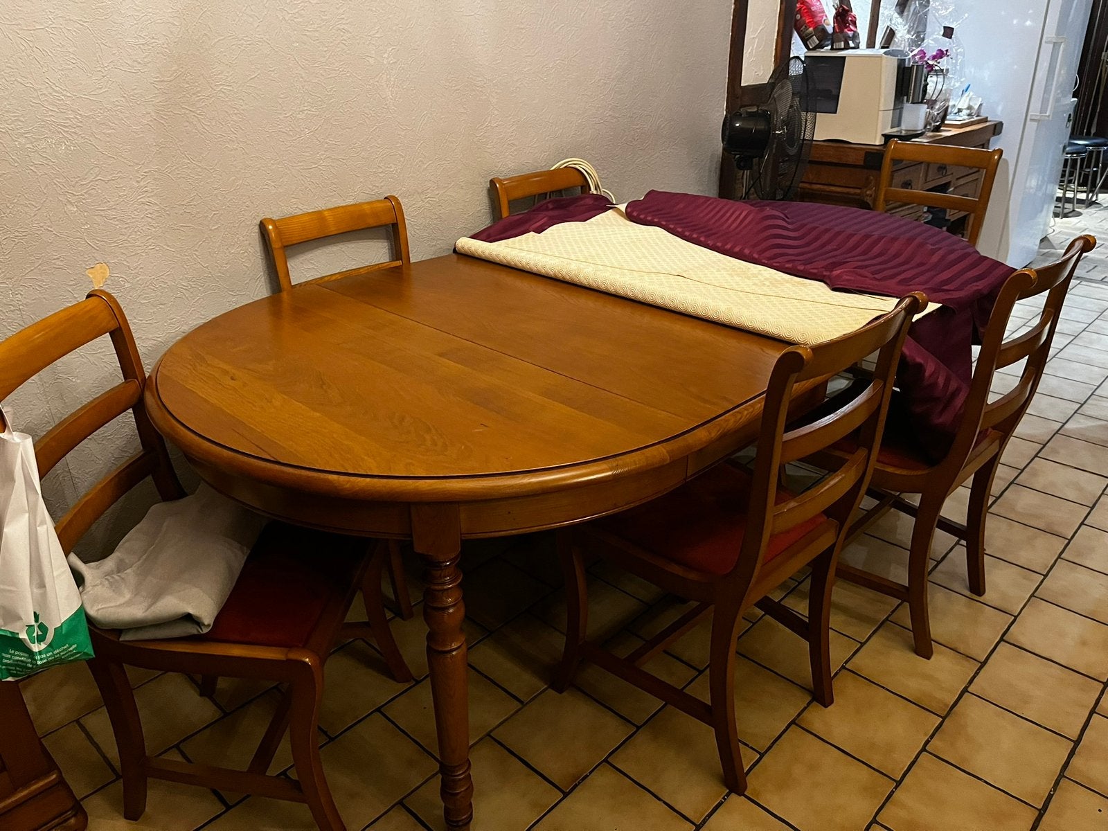 Table avec 6 chaises, Enlèvement, Comme neuf