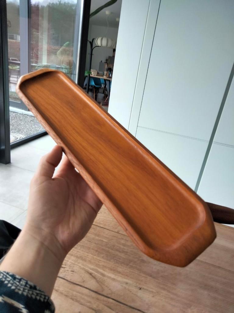 vintage teak design smal dienblad schaal Sweden, Ophalen of Verzenden, Huis en Inrichting