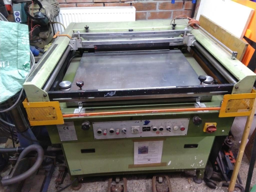 Zeefdruk machine halfautomaat comec simplex s 54x76, Antiek en Kunst, Ophalen