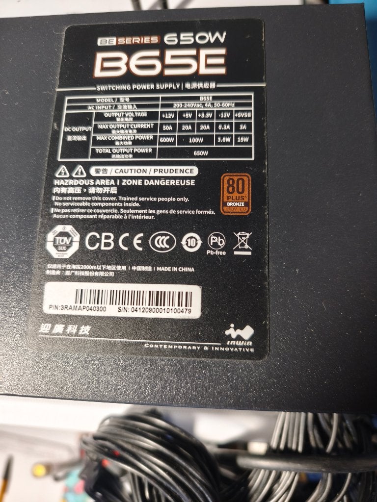 Alimentation pc 650w comme neuve, Informatique & Logiciels, Enlèvement, Comme neuf