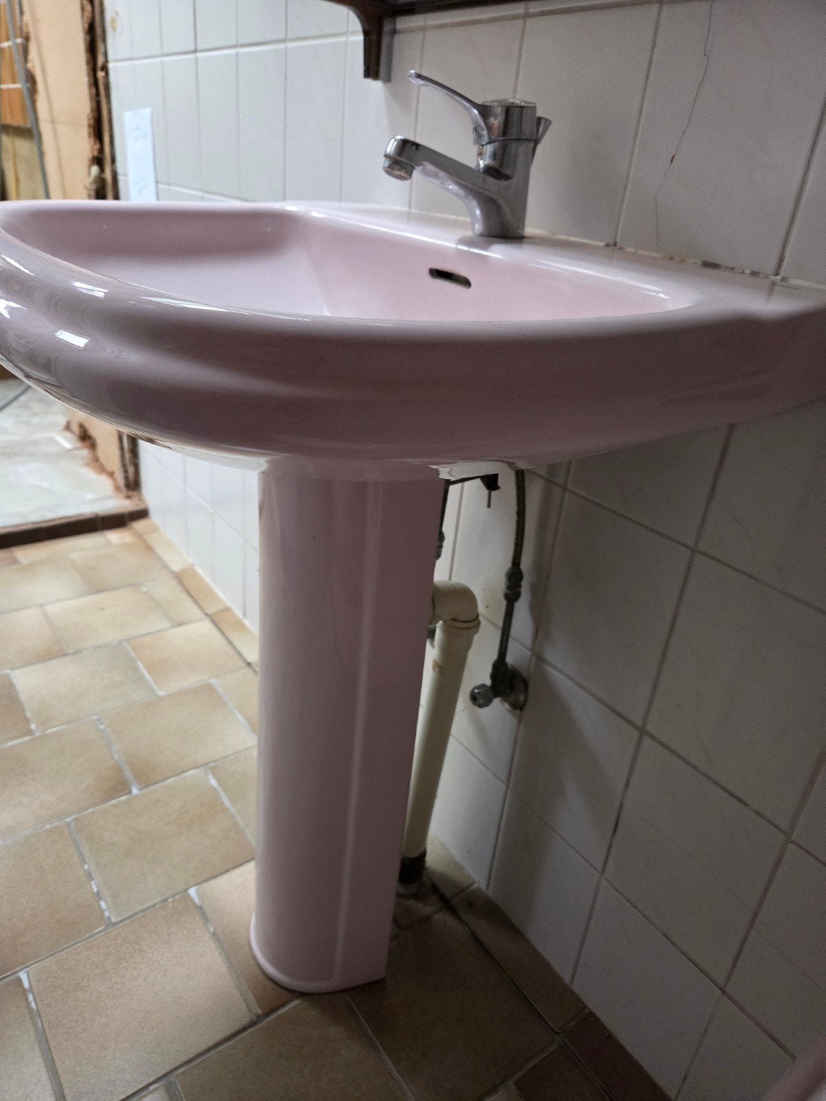 Roca vintage roze lavabo, 25 à 50 cm, Lavabo ou Évier, Moins de 100 cm, Enlèvement