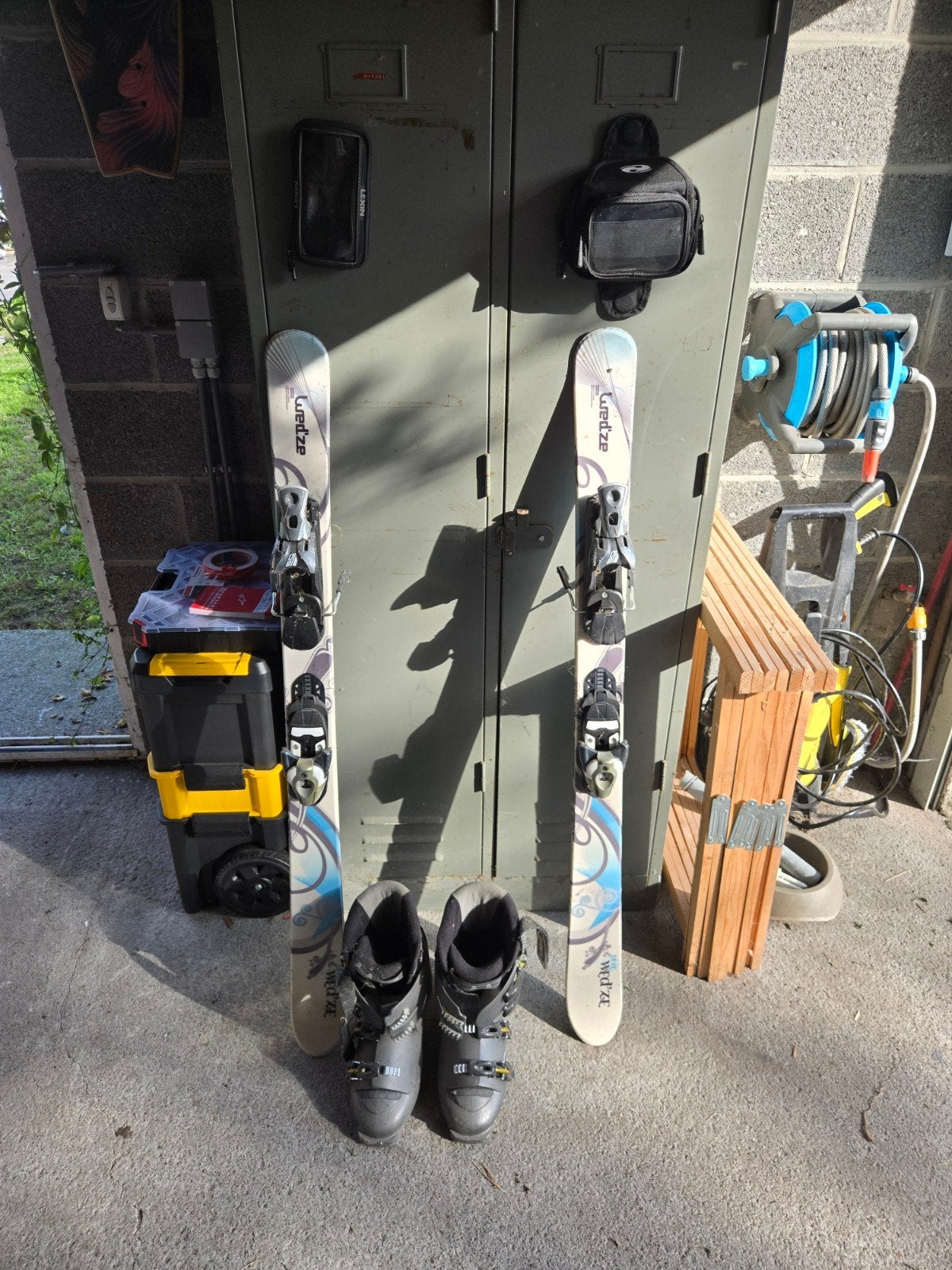 Ski+ chaussures taille 44, Enlèvement, Ski, Chaussures