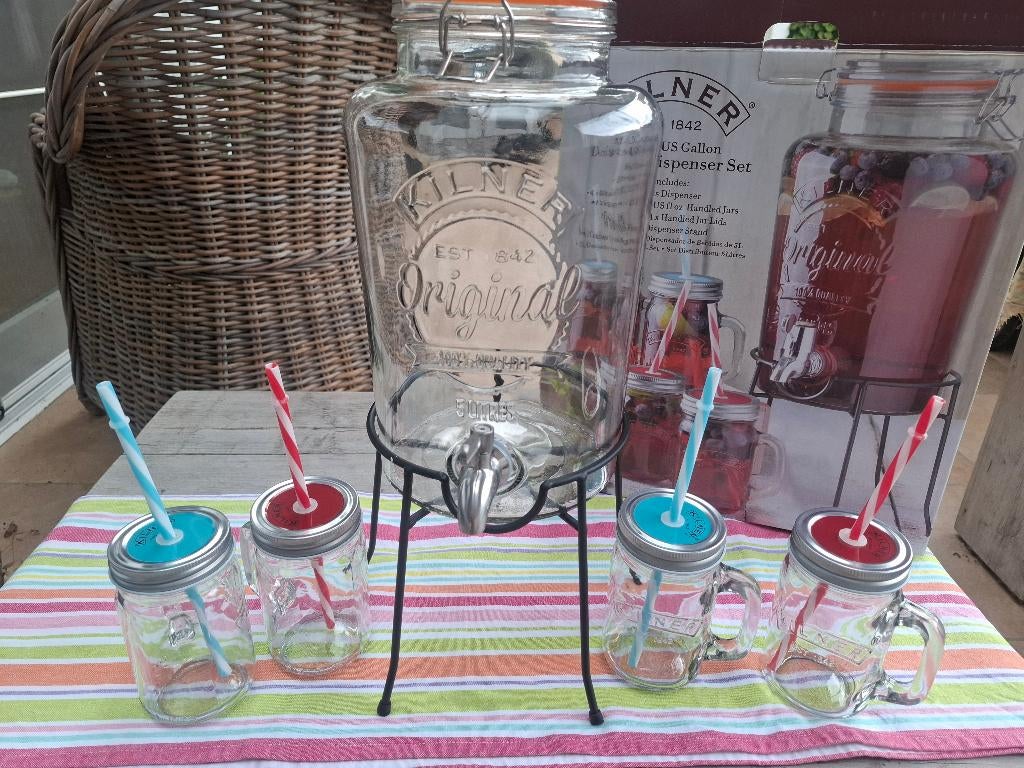 Drankdispenser set Kilner, Ophalen, Nieuw, Overige merken, Glas