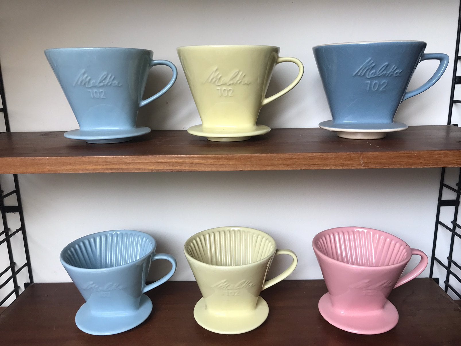 6 x melitte keramiek koffiefilter houder filterhouder pastel, Antiek en Kunst, Ophalen of Verzenden