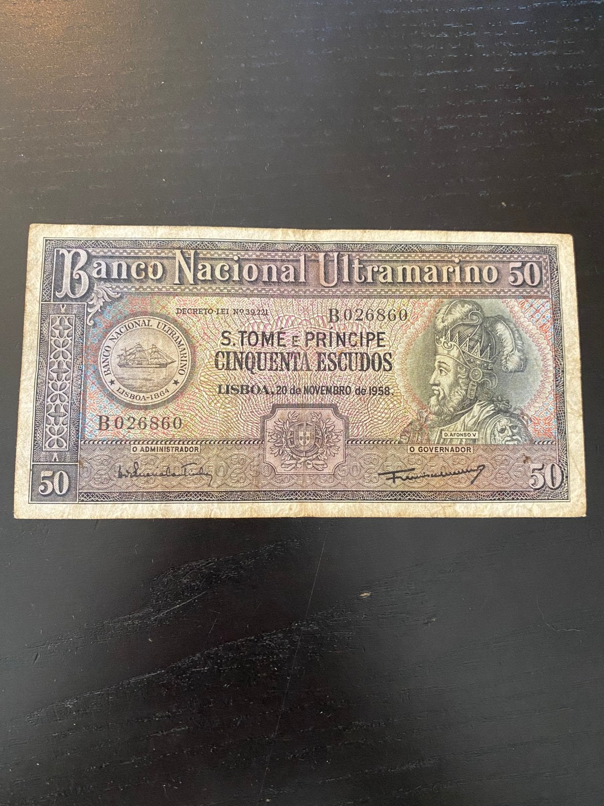 50 escudos 1958, Timbres & Monnaies, Enlèvement ou Envoi