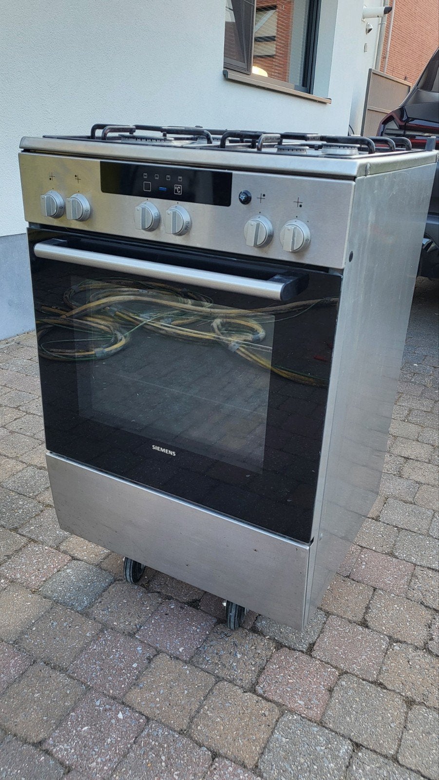 Siemens gasvuur+oven, Ophalen, Gebruikt, Tussenbouw, 4 kookzones
