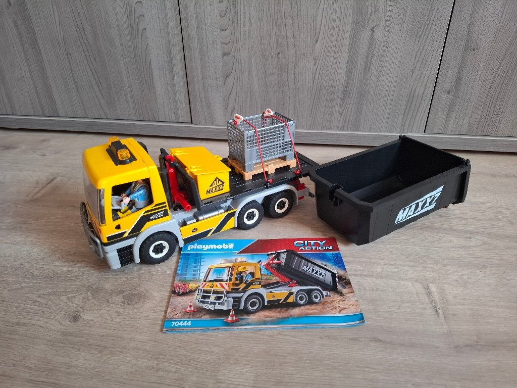 Playmobil vrachtwagen container, Ophalen, Complete set, Voertuig, Zo goed als nieuw