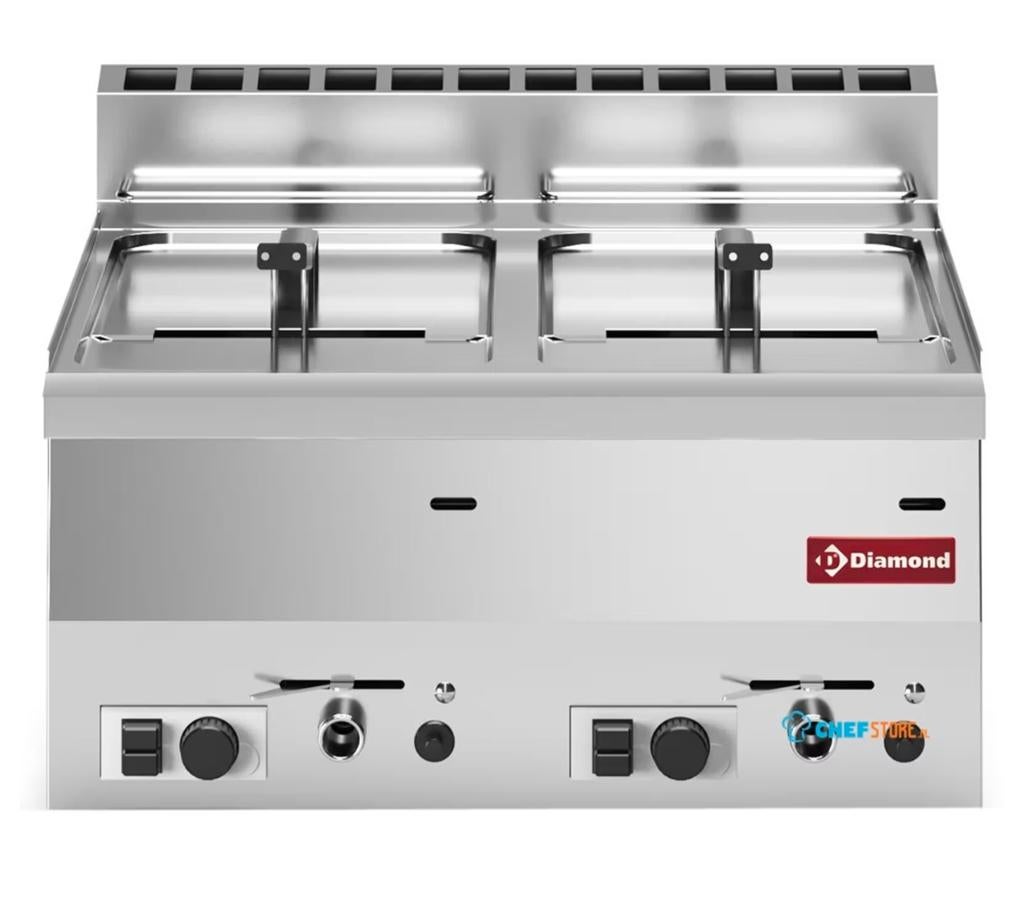 Dubbele gasfriteuse diamond, Enlèvement, Utilisé, Cuisinière, Friteuse et Grils