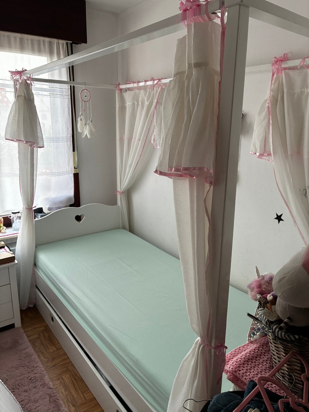 Lit Vipack, Maison & Meubles, Chambre à coucher | Linge de lit, Comme neuf, Autres types, Deux personnes, Blanc, Utilisable des deux côtés