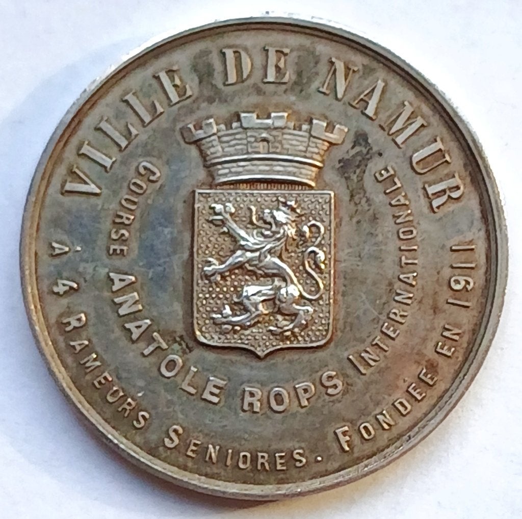medaille FISCH NAMUR roeiwedstrijd ANATOLE ROPS R.C.N.S&M, Ophalen of Verzenden, Overige materialen