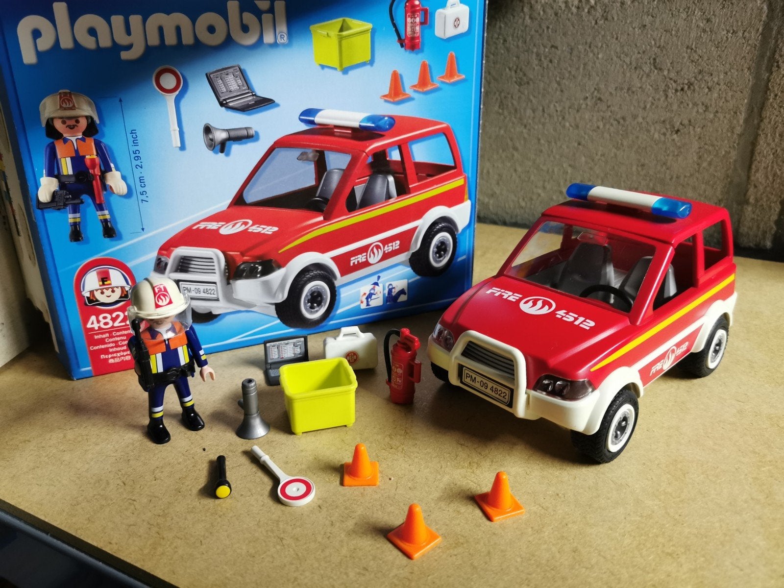 Playmobil auto van de brandweer set 4822, Ophalen, Gebruikt, Voertuig