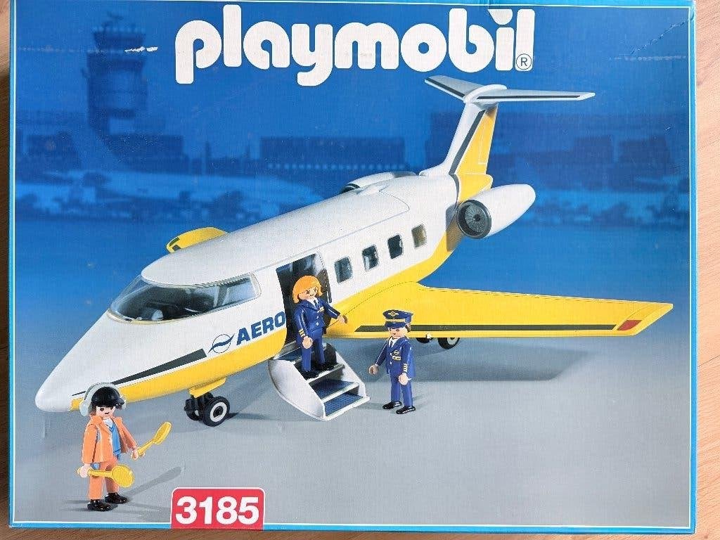 playmobil 3185 aeroline (compleet met doos)2001, Complete set, Voertuig, Ophalen of Verzenden, Zo goed als nieuw