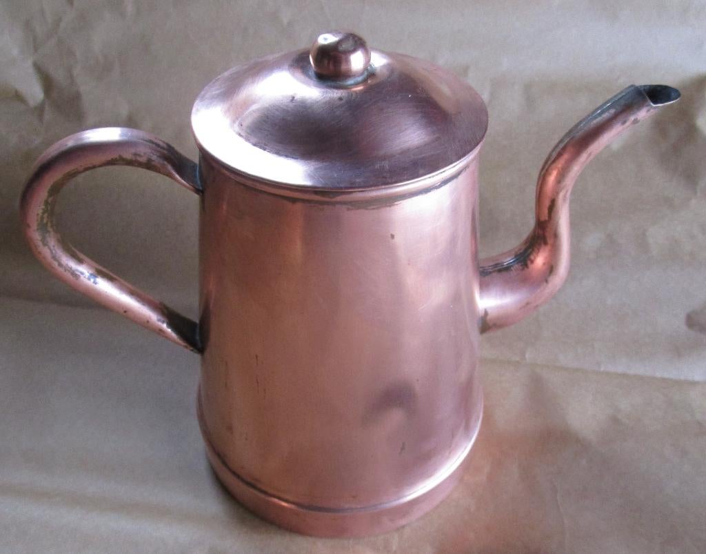 hele oude koperen theepot, Ophalen, Koper