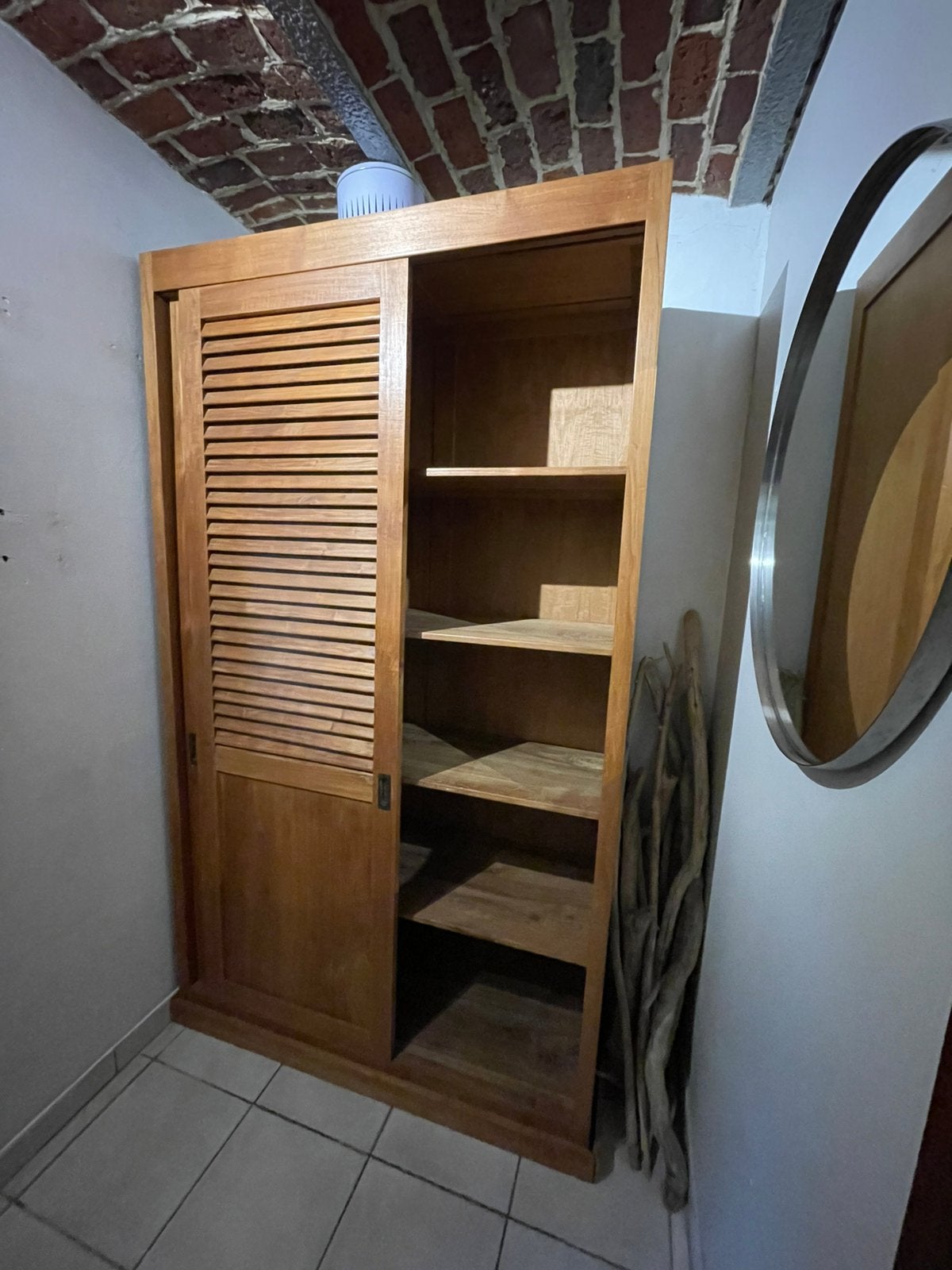 Meuble dressing en Teck, Maison & Meubles, Enlèvement, Comme neuf, Teck, 200 cm ou plus