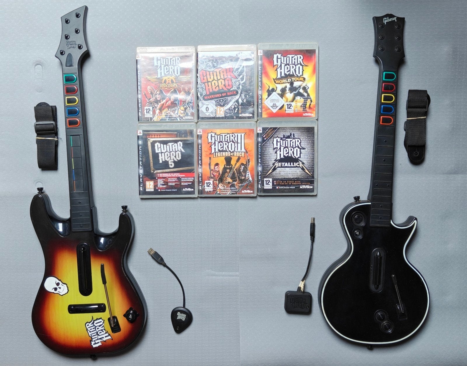 Guitar Hero PS3-collectie + 2 draadloze gitaren, Games en Spelcomputers, Ophalen of Verzenden