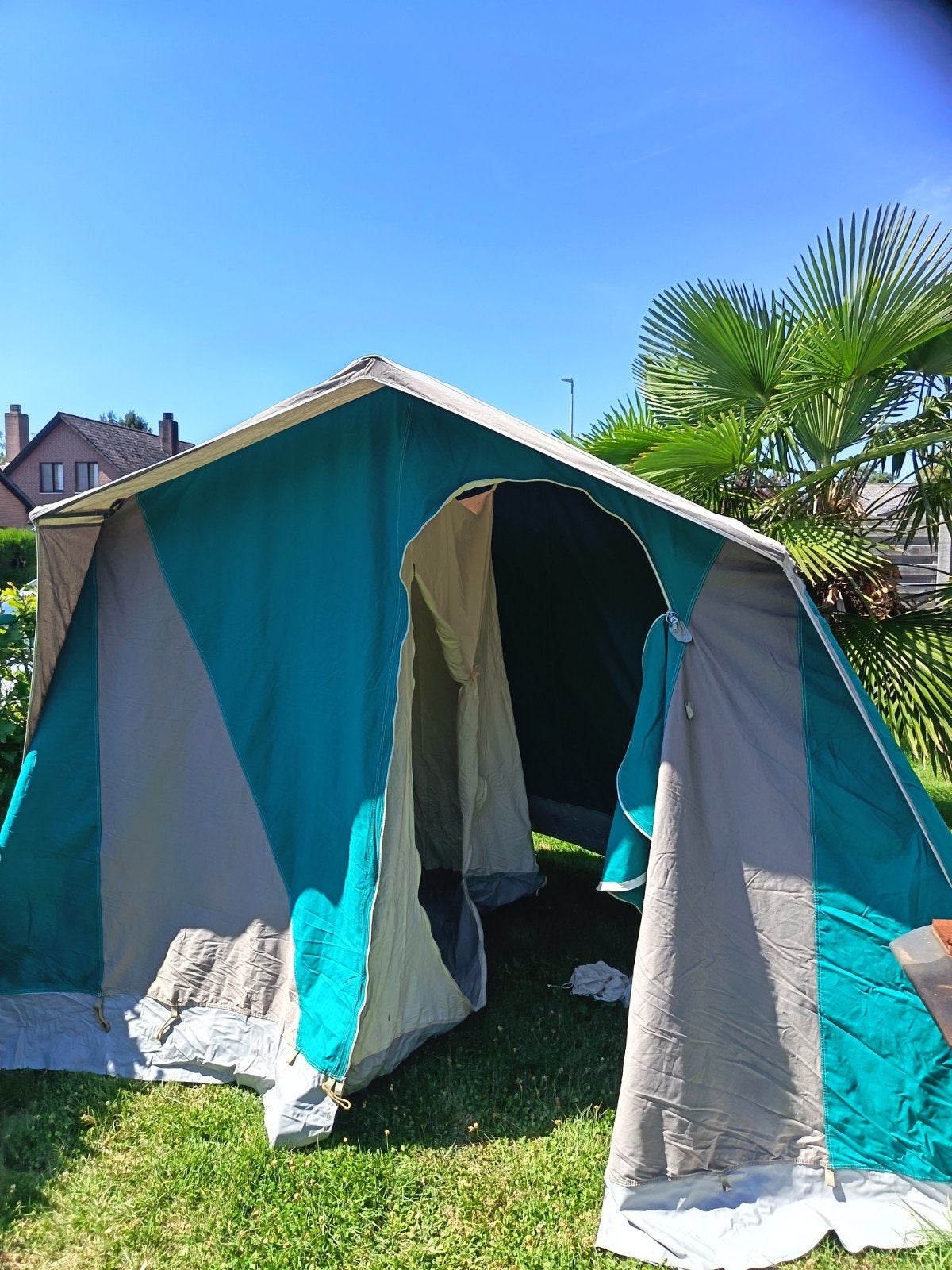 nog een echte catoenen tent, Ophalen