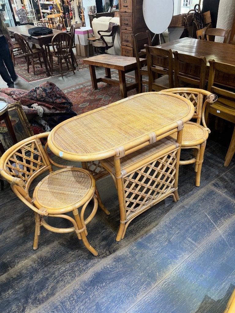 Coin cuisine bambou 2 chaises, Antiek en Kunst, Ophalen of Verzenden