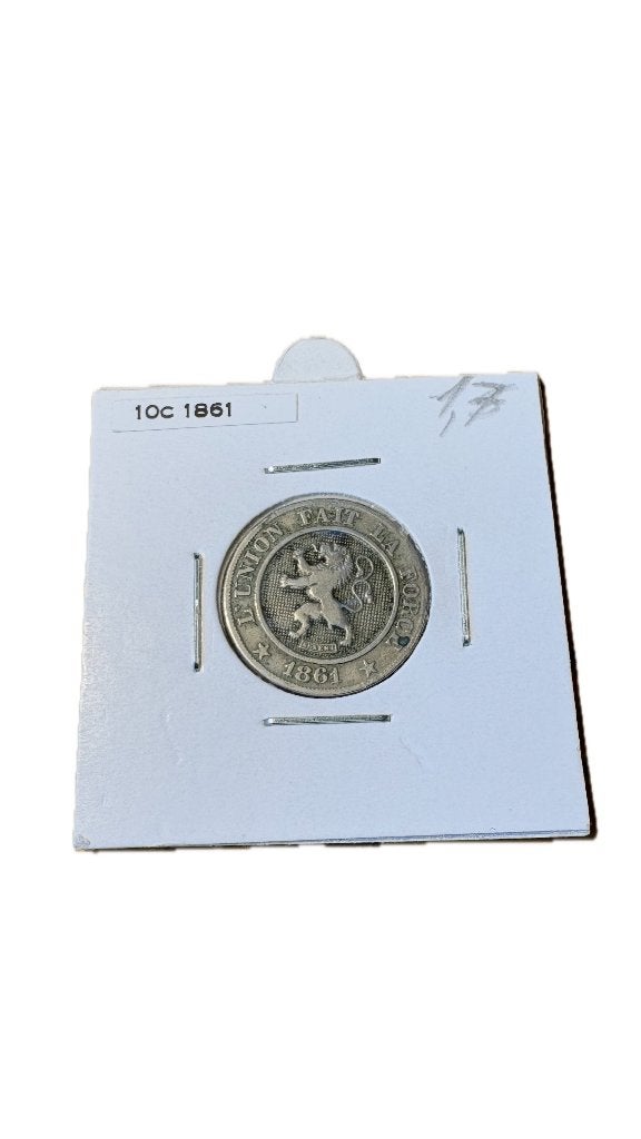 LEOPOLD I: 10 cent 1861F, Postzegels en Munten, Munten | België, Ophalen of Verzenden