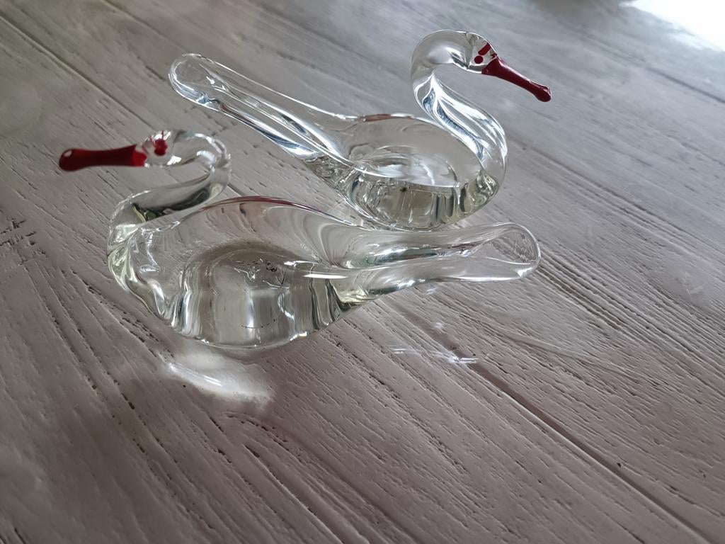 Handgeblazen eendjes 2stuks samen 15€, Antiek en Kunst, Ophalen