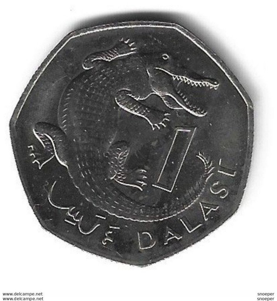 gambia 1 dalasi 1987 km 29 xf+/ms60, Envoi, Autres pays, Monnaie en vrac