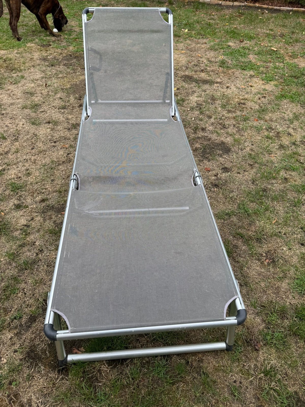Zonnebed, Tuin en Terras, Ophalen, Gebruikt, Aluminium, Inklapbaar