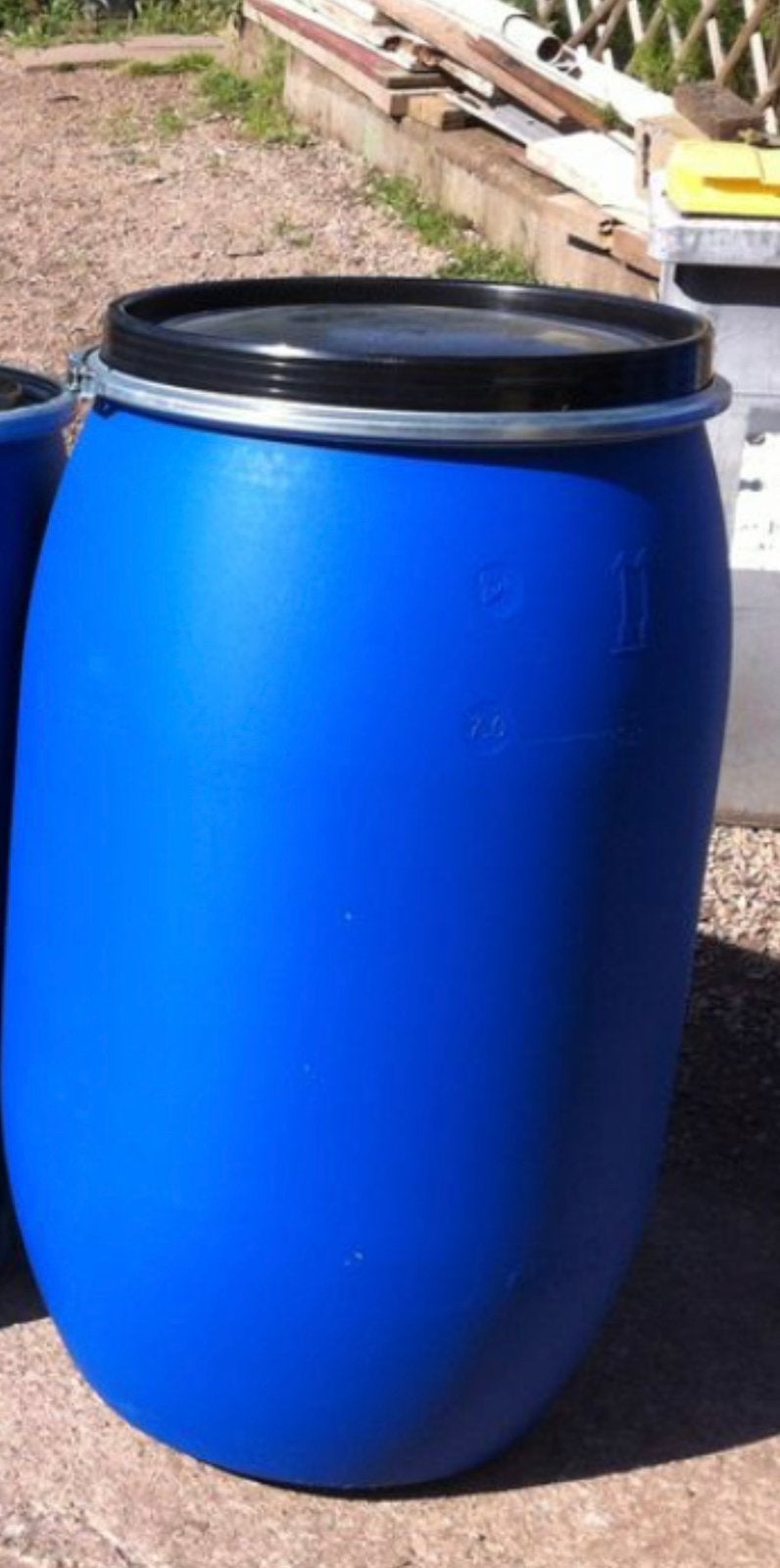 Fut pvc cuve220L hermétique  avec cerclage et couvercle, 150 litres ou plus, Enlèvement, Neuf