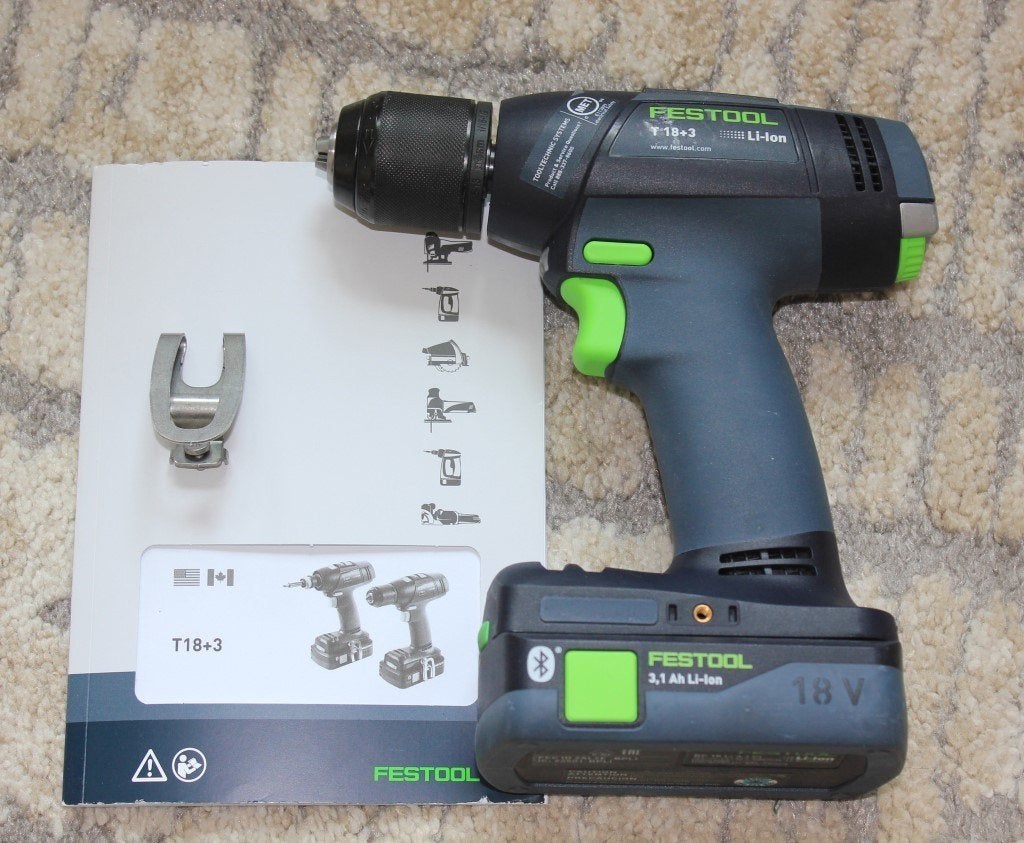 Perceuse à batterie Festool T 18+3, Bricolage & Construction, Enlèvement ou Envoi, Comme neuf, Perceuse
