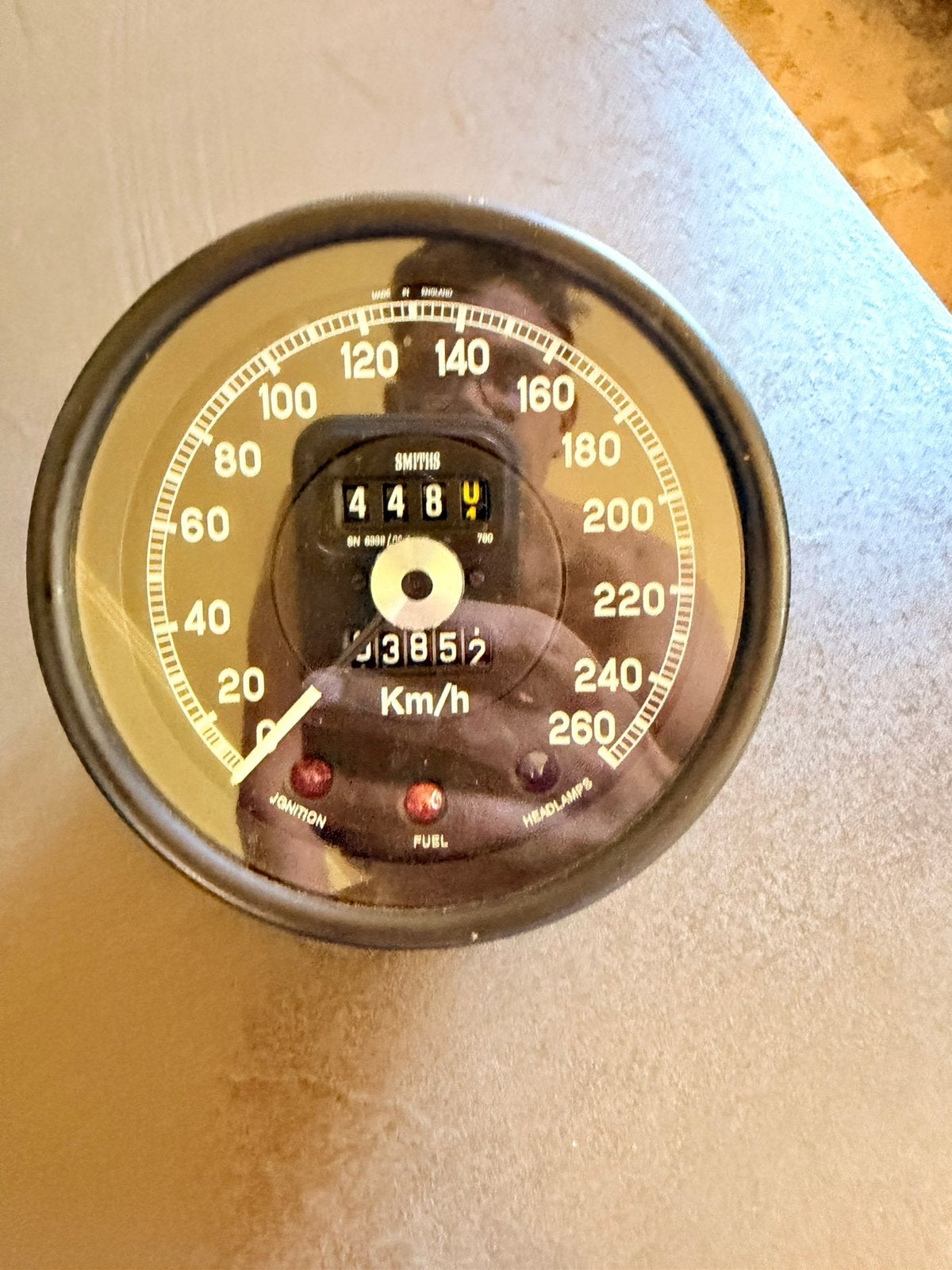 Jaguar Type E snelheidsmeter in nieuwstaat, Auto-onderdelen, Ophalen of Verzenden, Nieuw, Oldtimer onderdelen