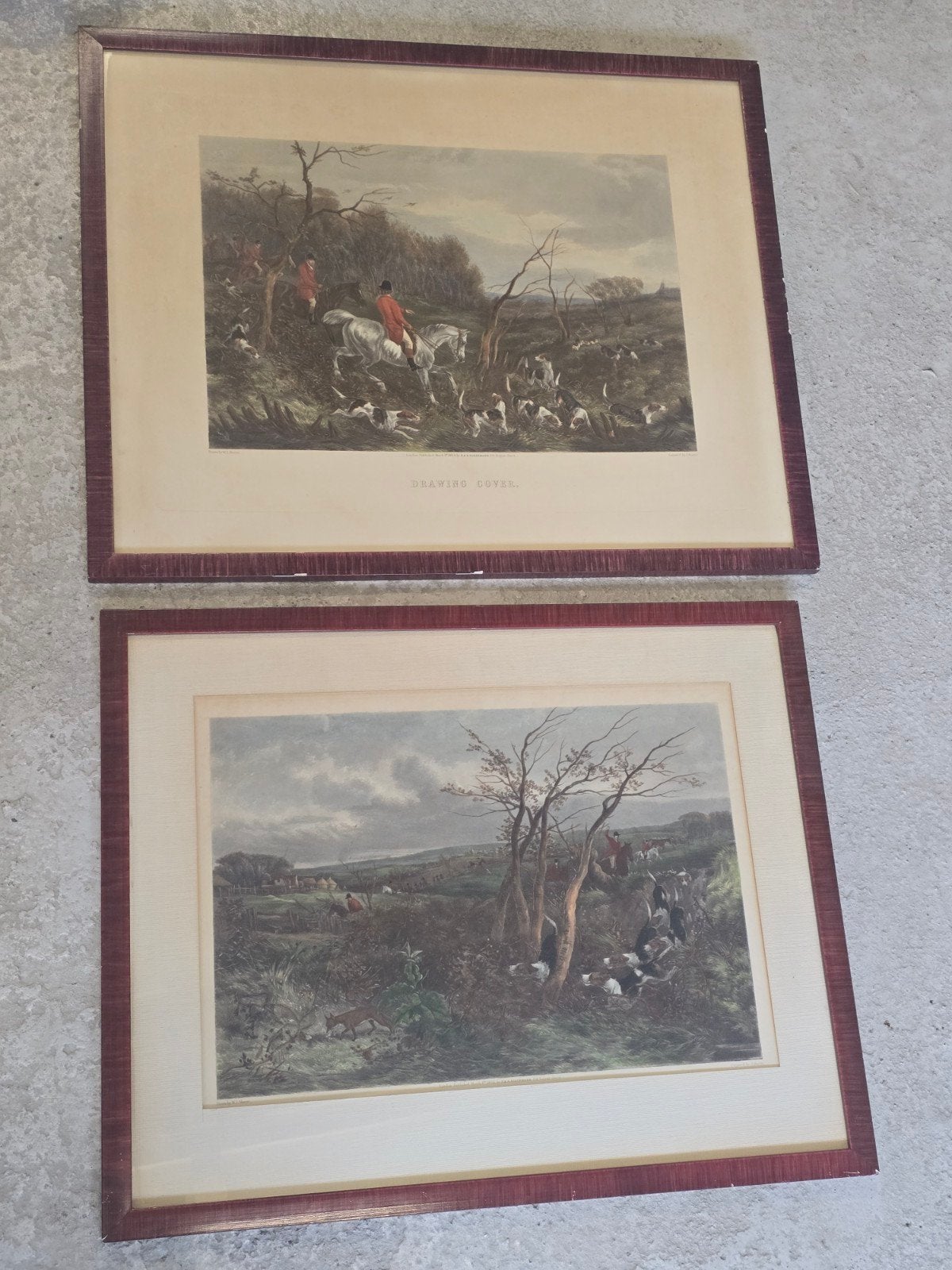gravures anciennes de chasse au renard (anciennes), Antiquités & Art, Art | Eaux-fortes & Gravures, Enlèvement, Paysage, Eau-forte