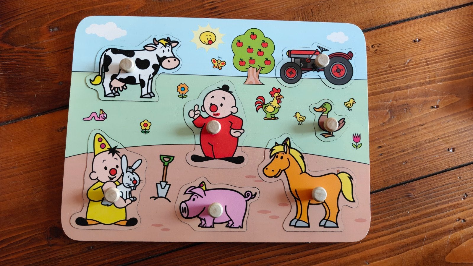 Houten Bumba inlegpuzzel, Enlèvement ou Envoi, Comme neuf, 6 mois à 2 ans, Moins de 10 pièces