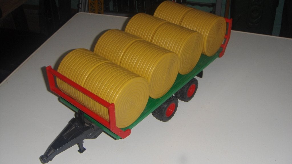 BRUDER BALE AANHANGWAGEN, Ophalen of Verzenden, Zo goed als nieuw