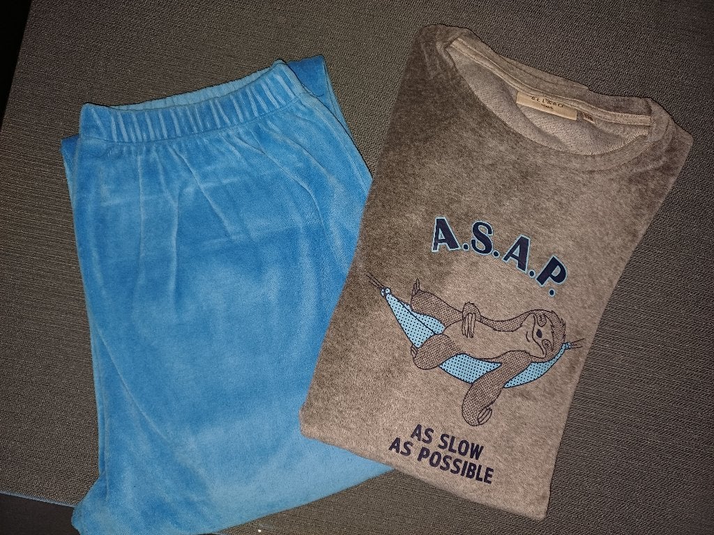 Winter pyjama badstof 176, Enfants & Bébés, Enlèvement ou Envoi, Comme neuf, Garçon, Vêtements de nuit ou Sous-vêtements