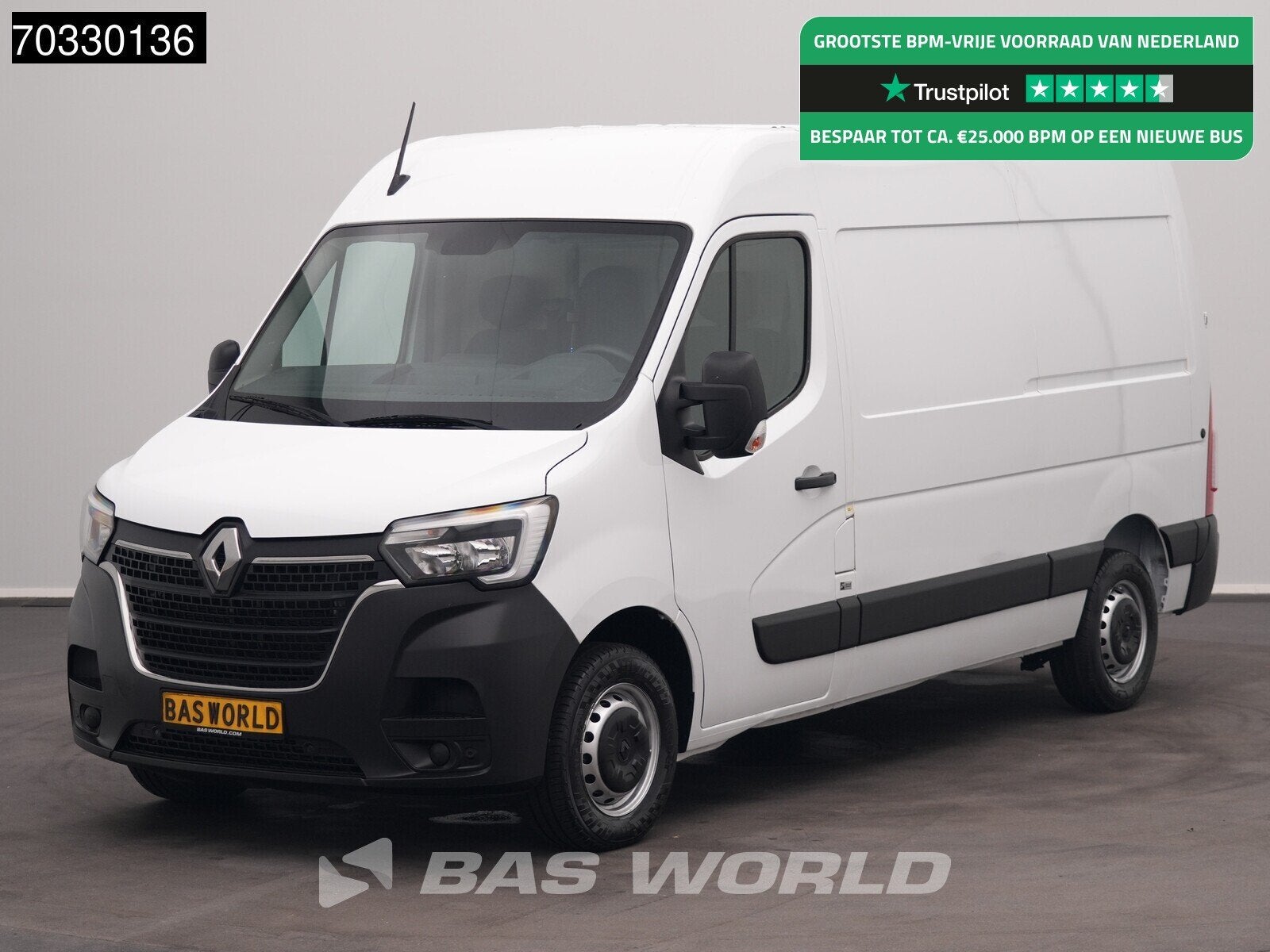 Renault Master 135PK L2H2 LED Navi Airco Cruise Camera Parke, Auto's, 135 pk, Stof, Gebruikt, Euro 6