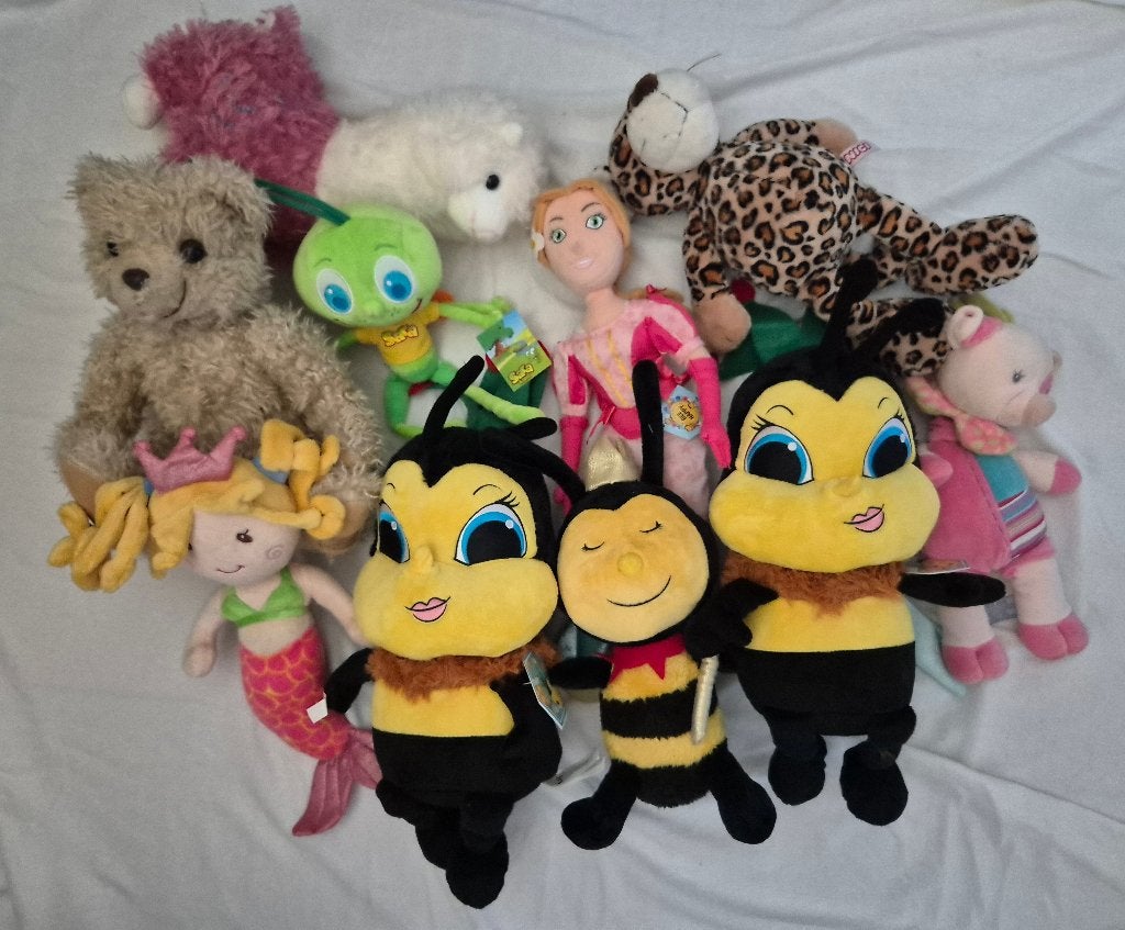 Doos vol met knuffels, Avec étiquette, Enlèvement ou Envoi, Overige karakters, Autres marques