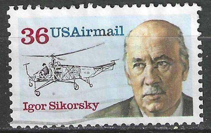 USA 1988 - Yvert 113PA - Igor Sikorsky  (ST), Verzenden, Gestempeld