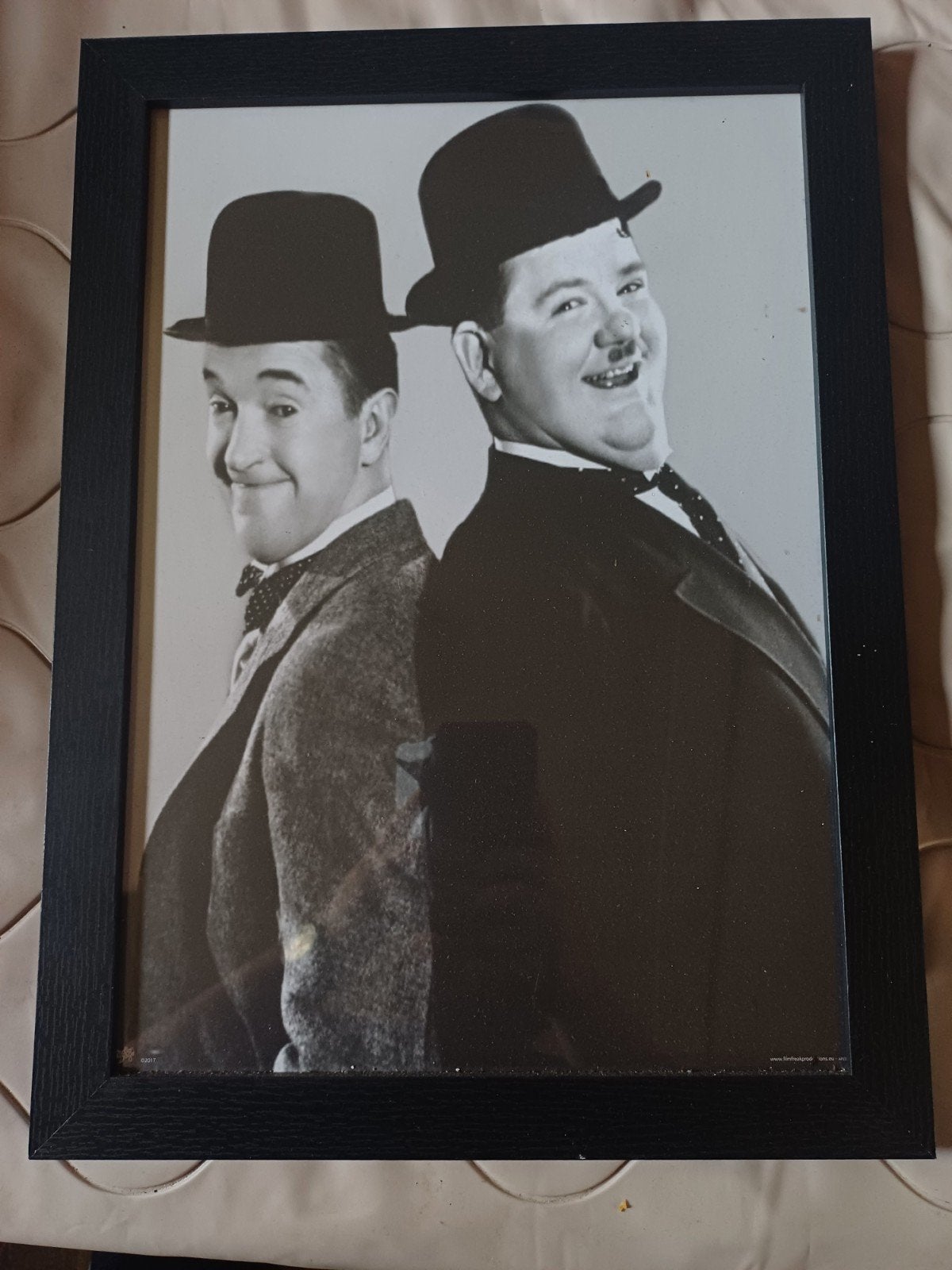 foto kader laurel en hardy, Antiek en Kunst, Ophalen, Foto