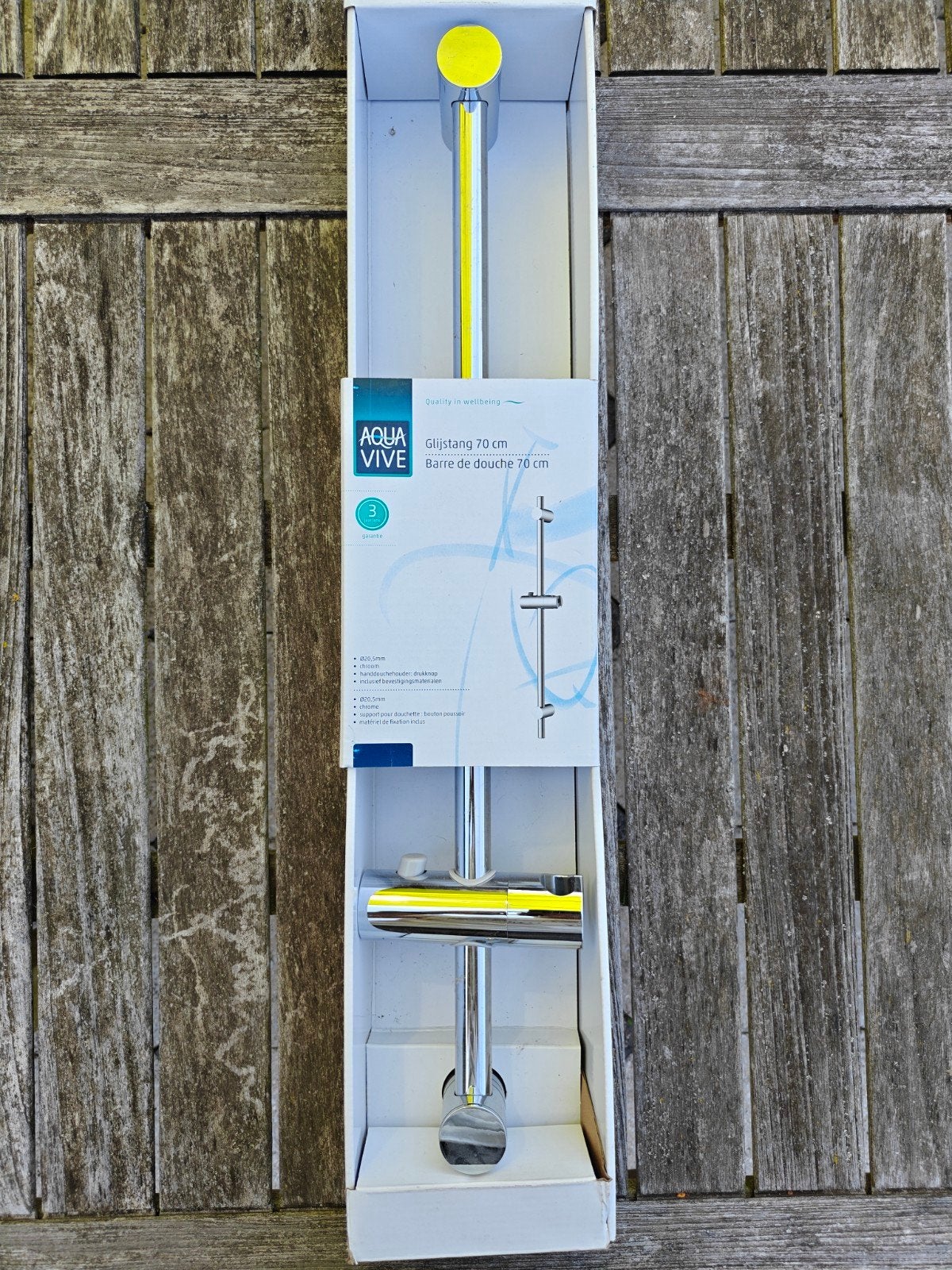 Barre de douche 70 cm - Nouveau, Bricolage & Construction, Sanitaire, Enlèvement ou Envoi, Neuf, Chrome, Douche